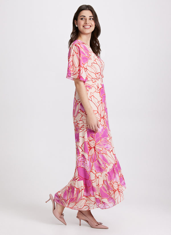 Laura Floral Chiffon Dress