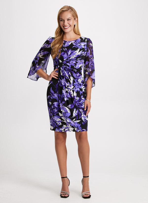 laura Floral Chiffon Flounce Dress