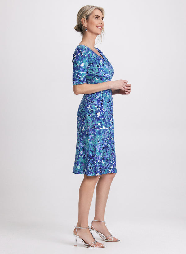 Laura Floral Cowl Neck Dress