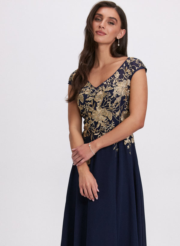 Laura Floral Embroidered Dress