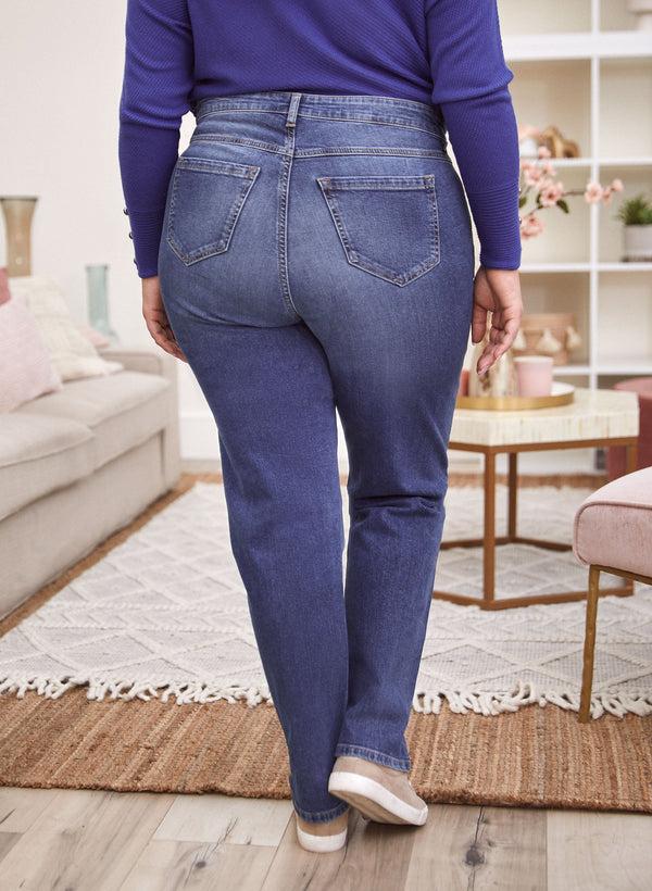 Laura Floral Embroidered Straight Leg Jeans