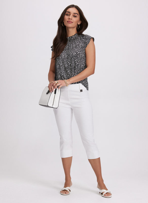 Laura Floral Flutter Sleeve Top