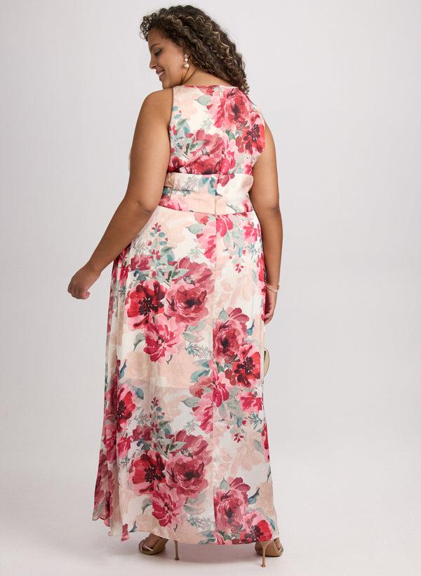 Laura Floral Halter Neck Dress