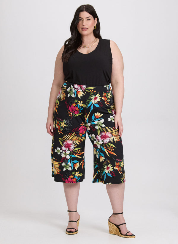 Laura Floral Jersey Capris
