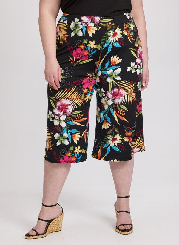 laura Floral Jersey Capris