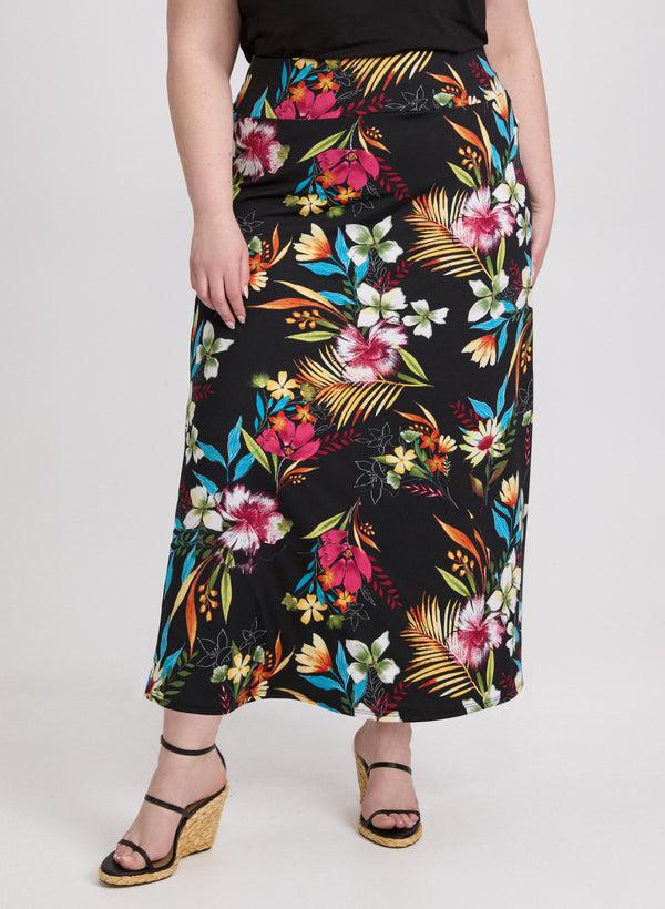 laura Floral Jersey Skirt