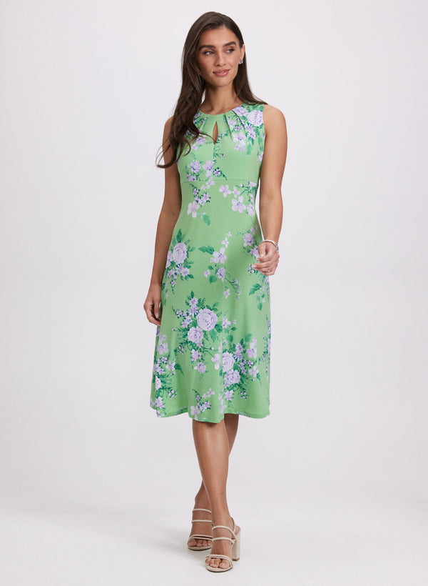 laura Floral Keyhole Dress