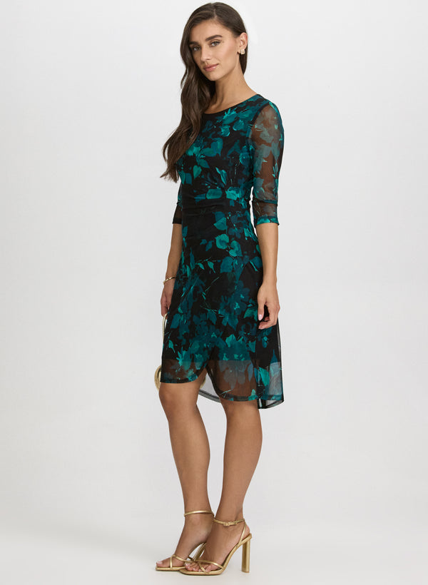 Laura Floral Mesh Dress