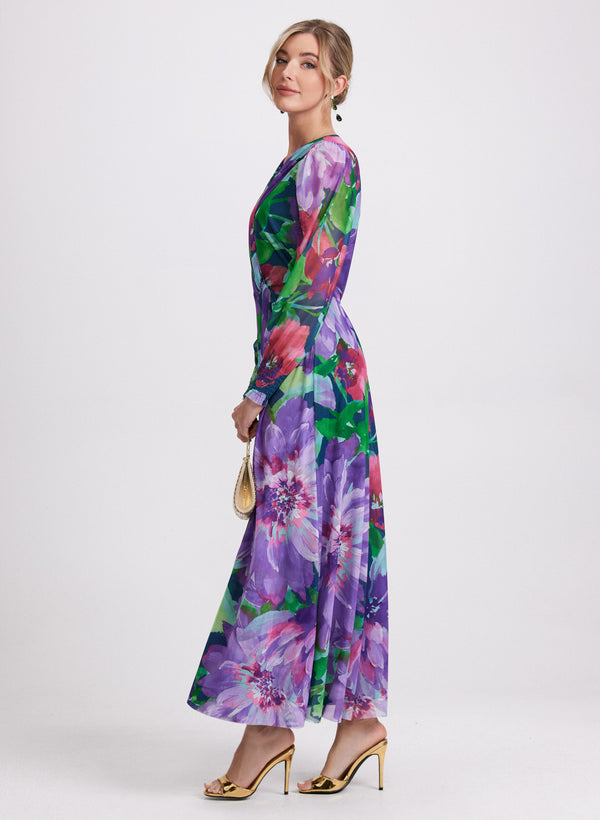 Laura Floral Mesh Dress