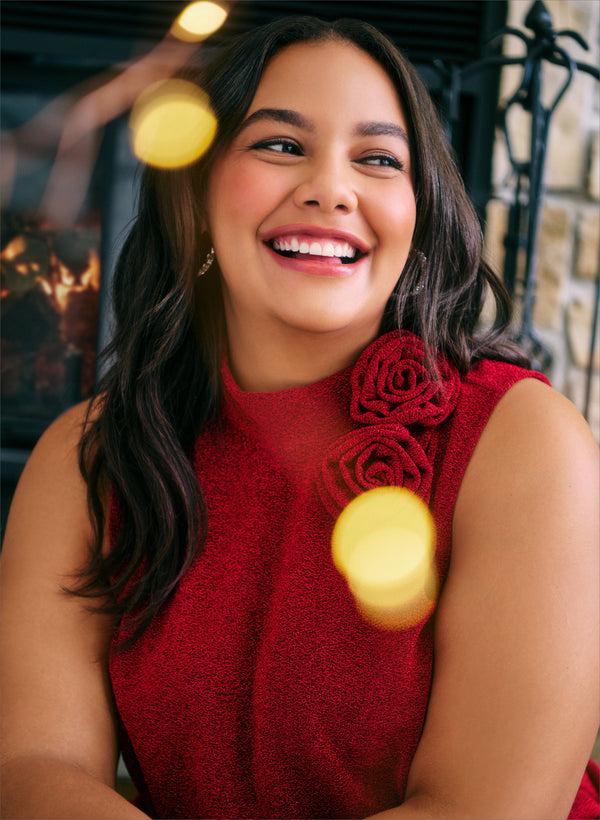 laura Floral Pin Sleeveless Top