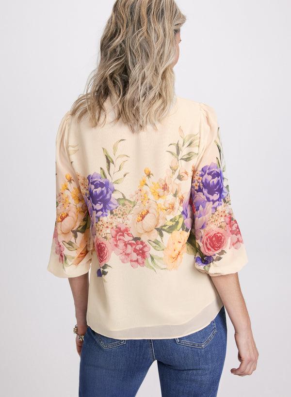 Laura Floral Placement Print Blouse
