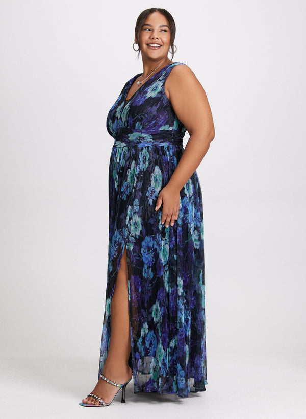 Laura Floral Plisse Dress