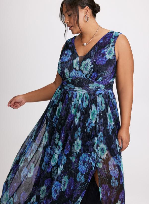 Laura Floral Plisse Dress