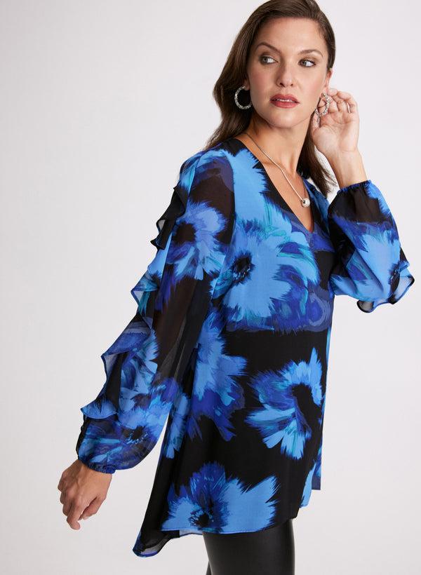 laura Floral Print Chiffon Blouse