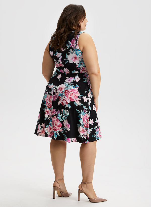 Laura Floral Print Sleeveless Dress