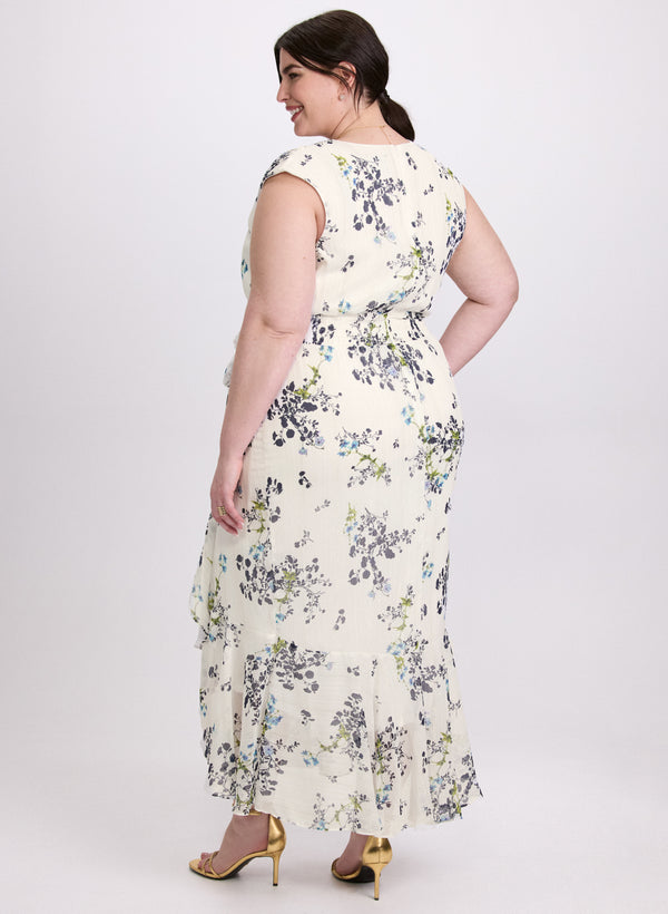 Laura Floral Ruffle Hem Dress