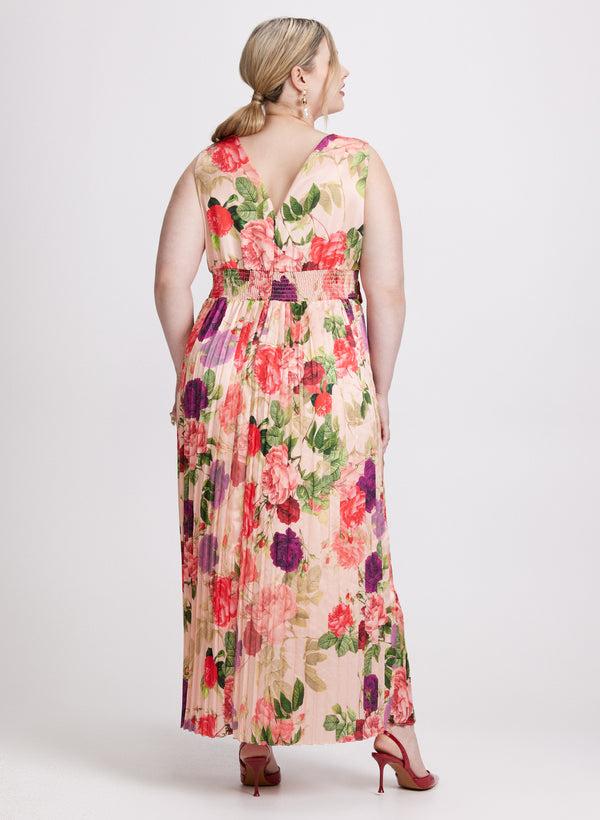 Laura Floral Satin Dress