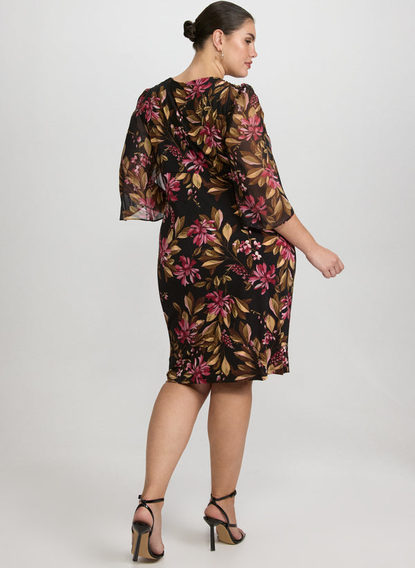 Laura Floral Split Sleeve Dress
