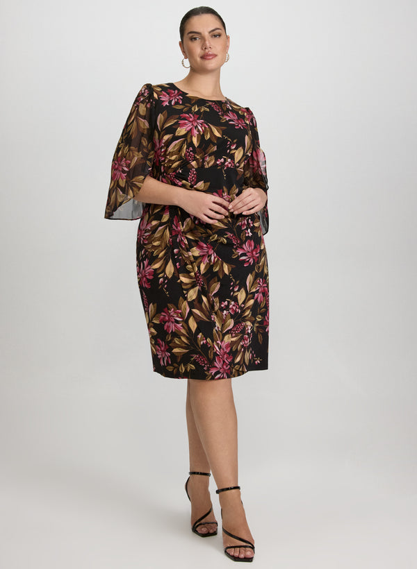 laura Floral Split Sleeve Dress