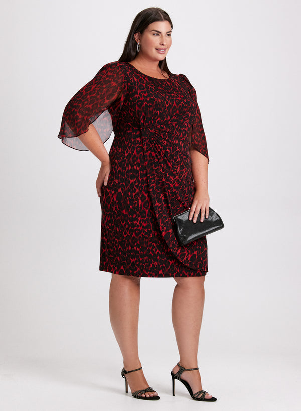 Laura Flounced Animal Print Dress