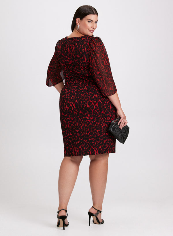 Laura Flounced Animal Print Dress