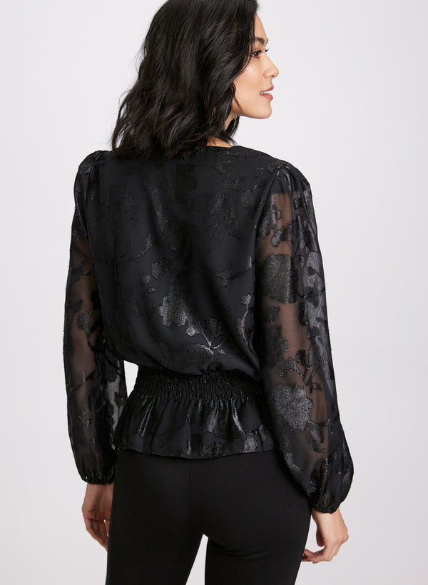Laura Foil Floral Blouse