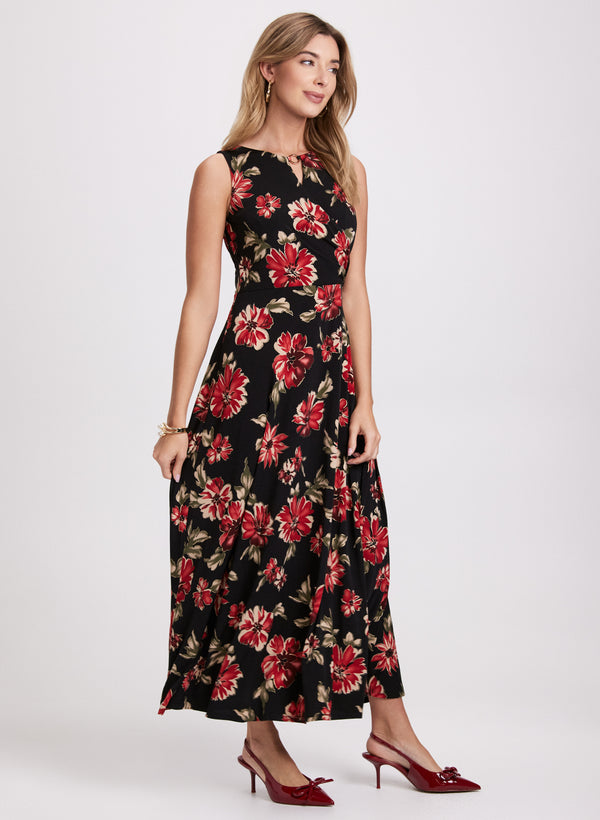 Laura Foiled Floral Dress