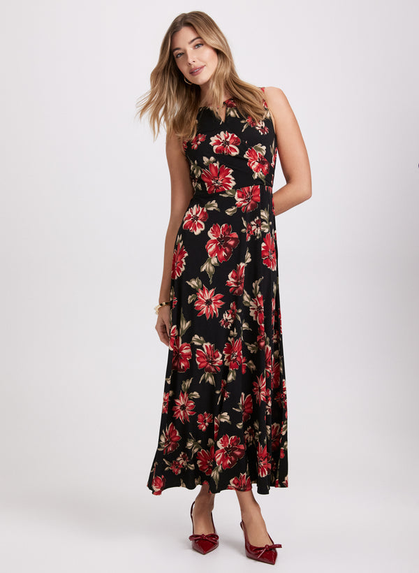 laura Foiled Floral Dress