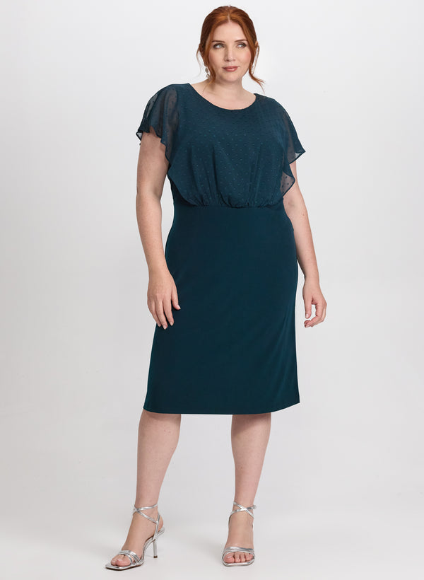 laura French Knot Embroidered Dress