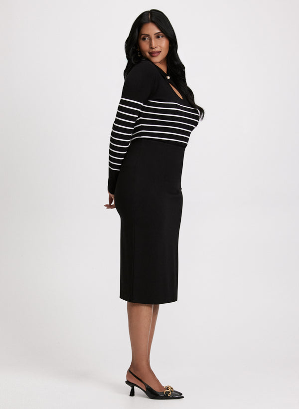 Laura Front Slit Pencil Skirt