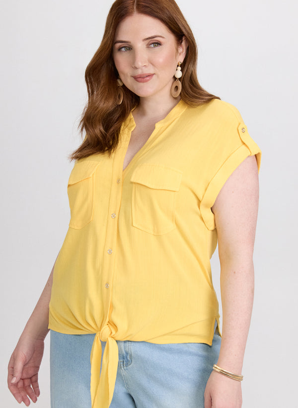 laura Front Tie Blouse