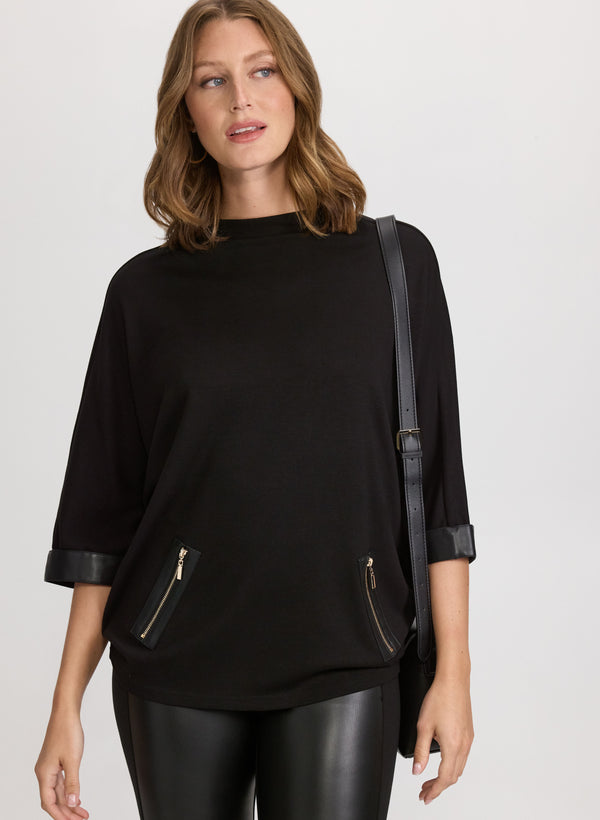 laura Funnel Neck Top