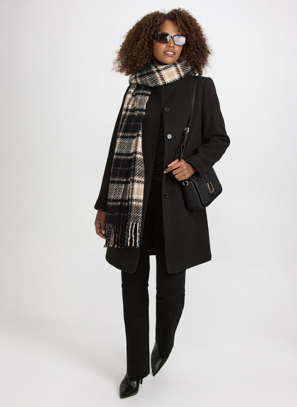 Laura Funnel Neck Wool Coat