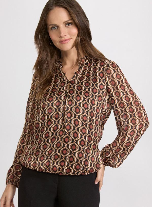 laura Geometric Blouse