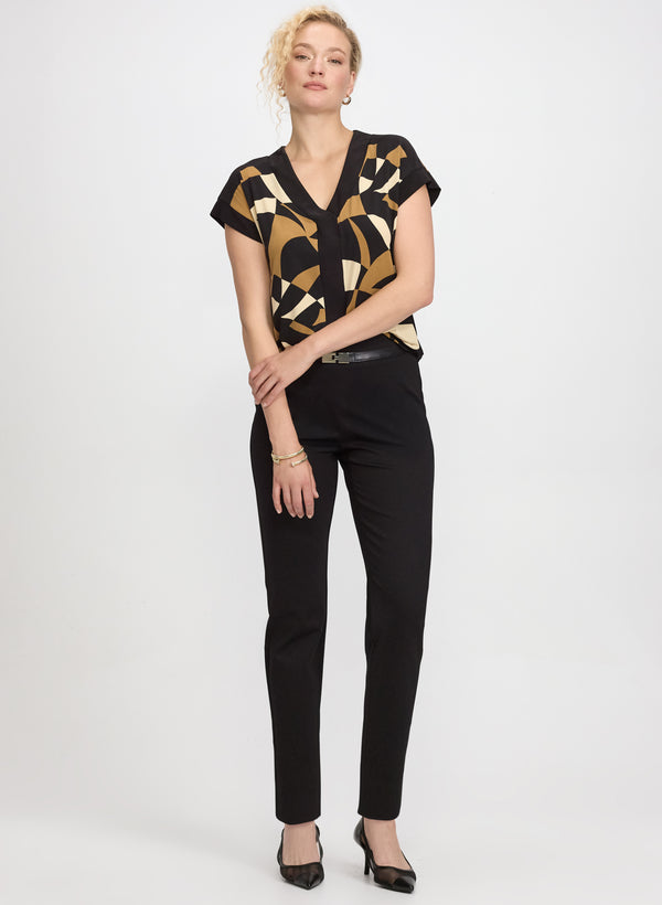 Laura Geometric Cap Sleeve Top