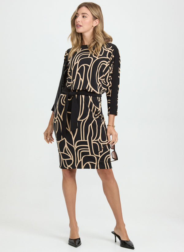 laura Geometric Jersey Dress