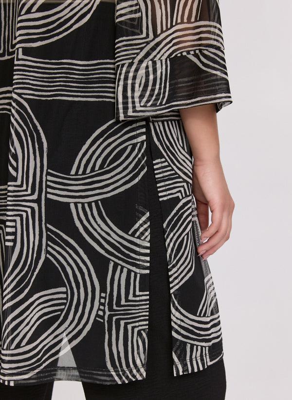 Laura Geometric Mesh Cover-Up