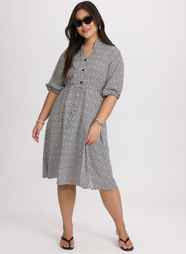 Laura Geometric Print Dress