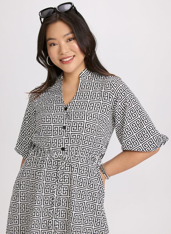 laura Geometric Print Dress