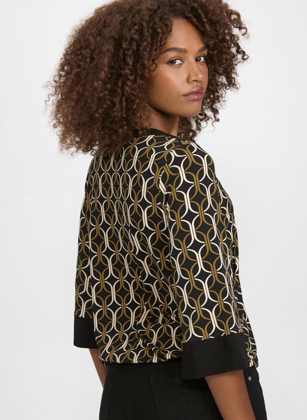 Laura Geometric Print Top