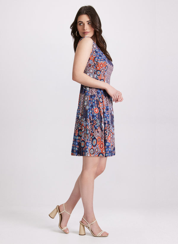 Laura Geometric Tile Print Dress