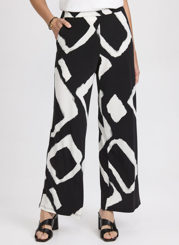 laura Geometric Wide-Leg Pants