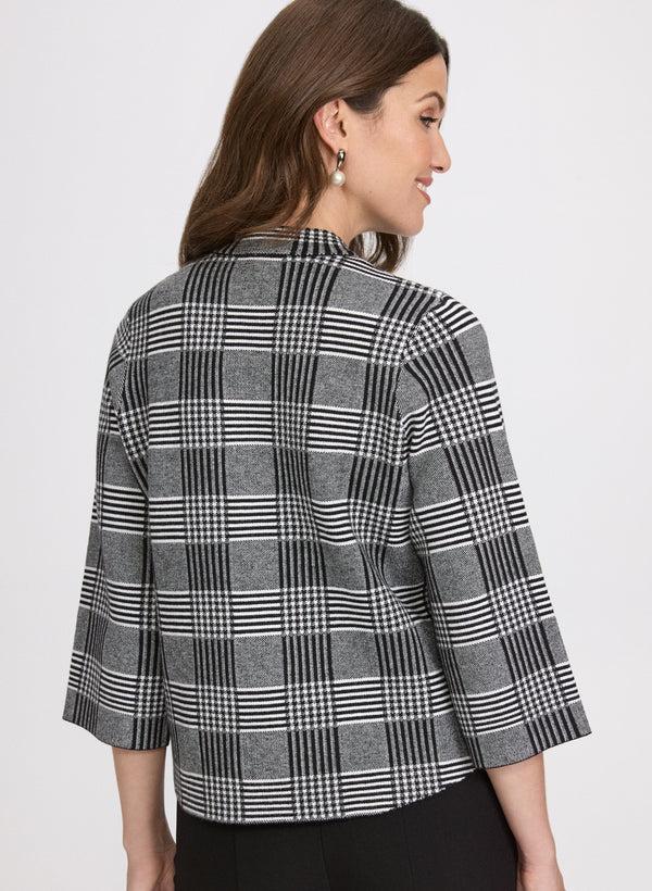 Laura Glen Check Swing Cardigan