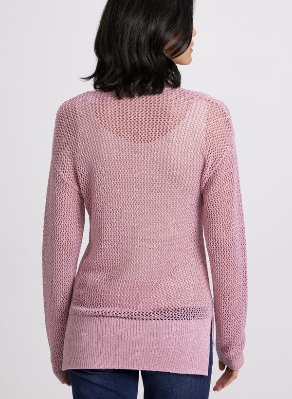 Laura Glitter Knit Open Weave Sweater