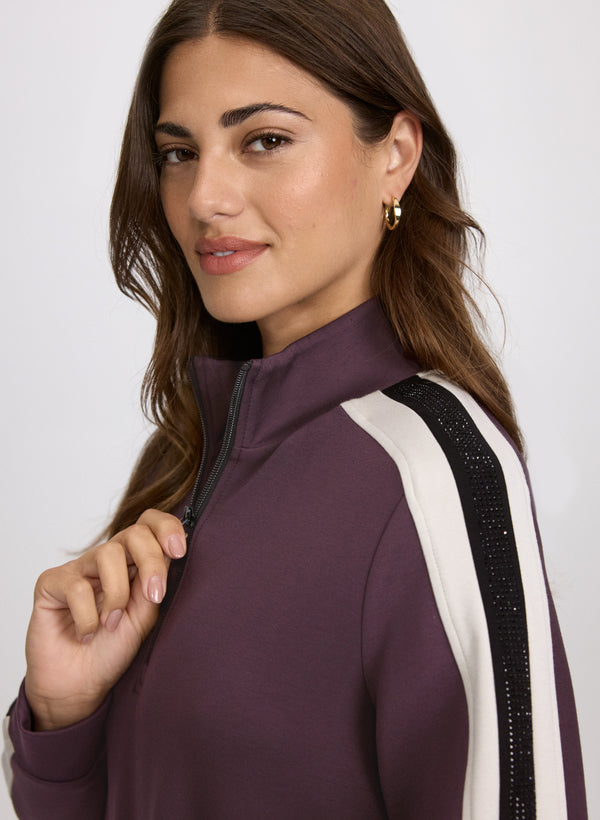 Laura Half-Zip Scuba Top