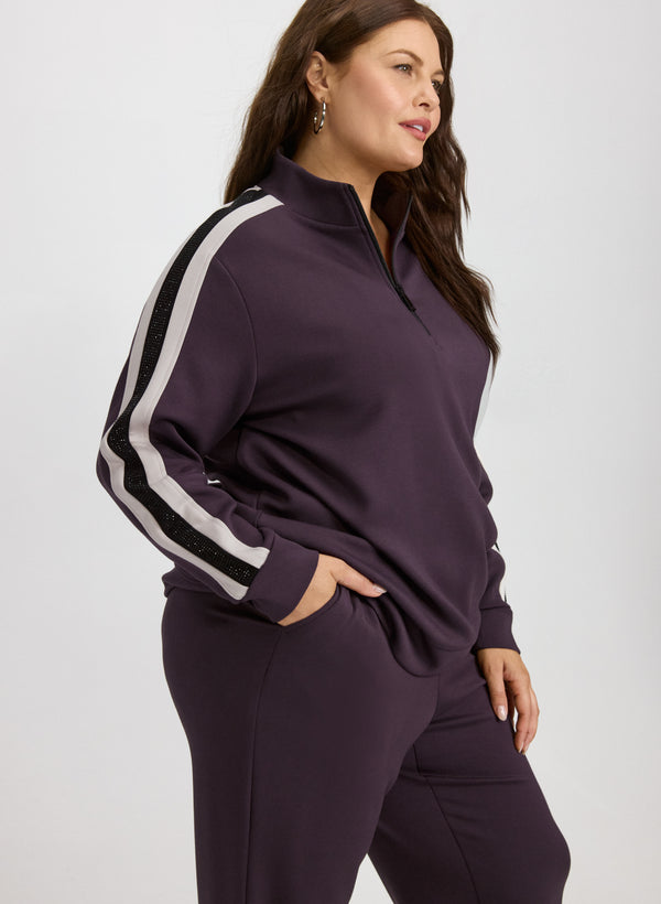 Laura Half-Zip Scuba Top