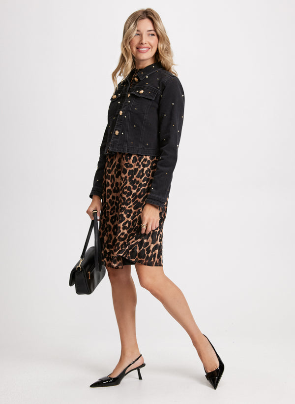Laura Halter Neck Leopard Print Dress