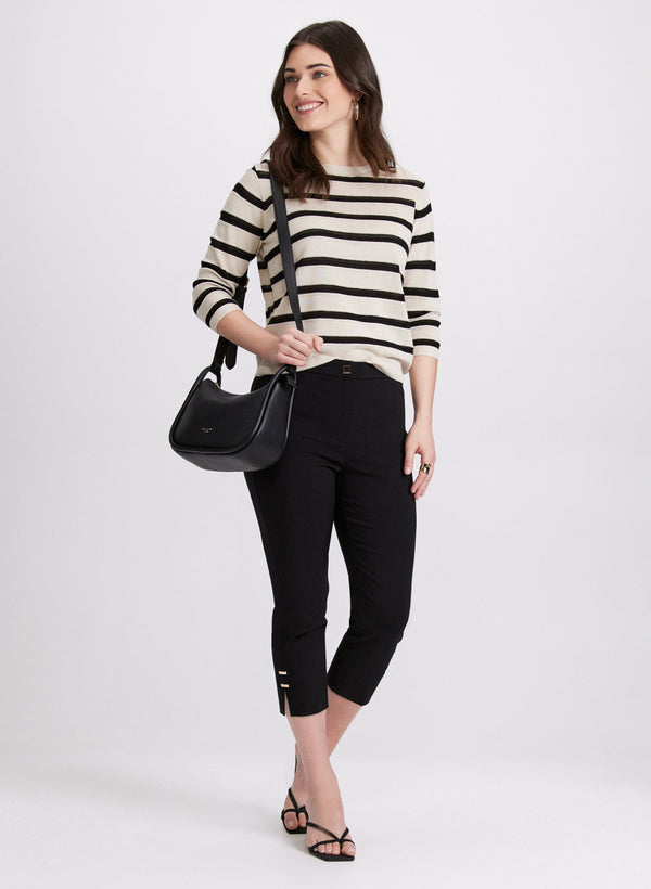 Laura High-Rise Bengaline Capris