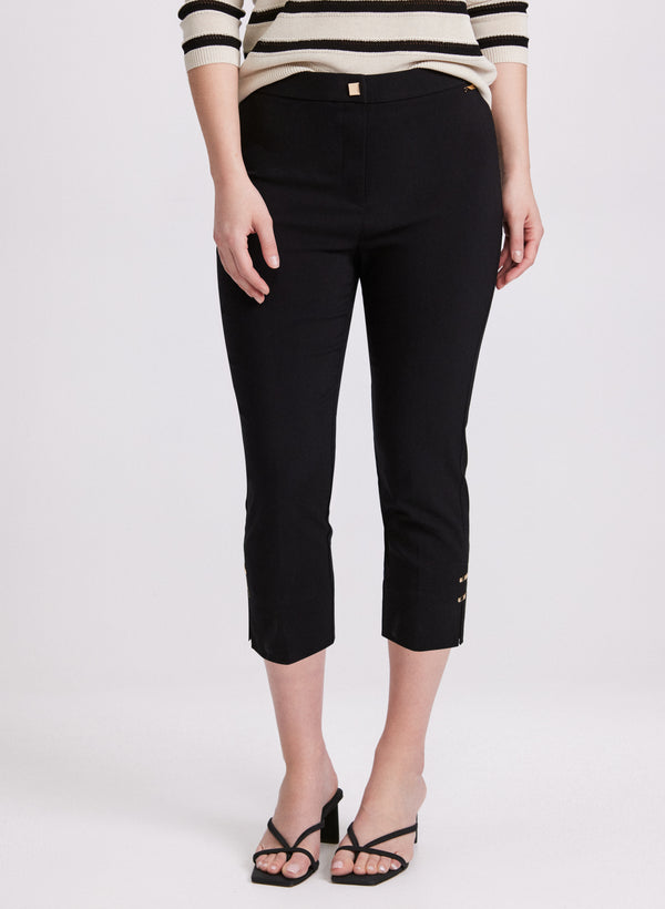 laura High-Rise Bengaline Capris