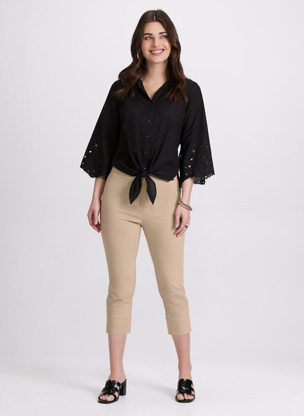 Laura High-Rise Bengaline Capris